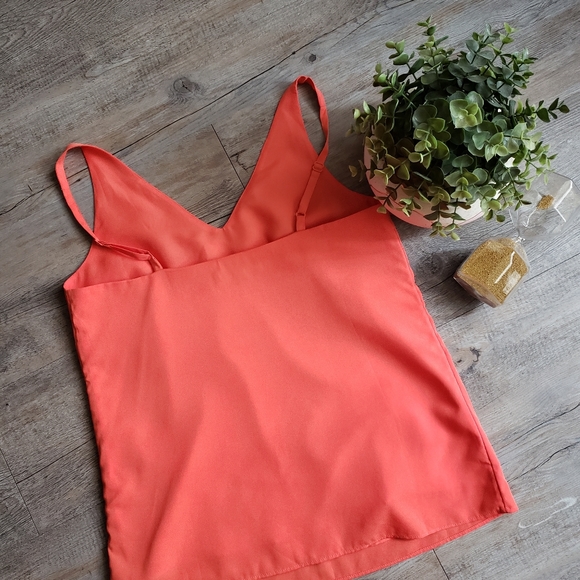 BANANA REPUBLIC| Light Coral Sleeveless V neck Top - Picture 9 of 9